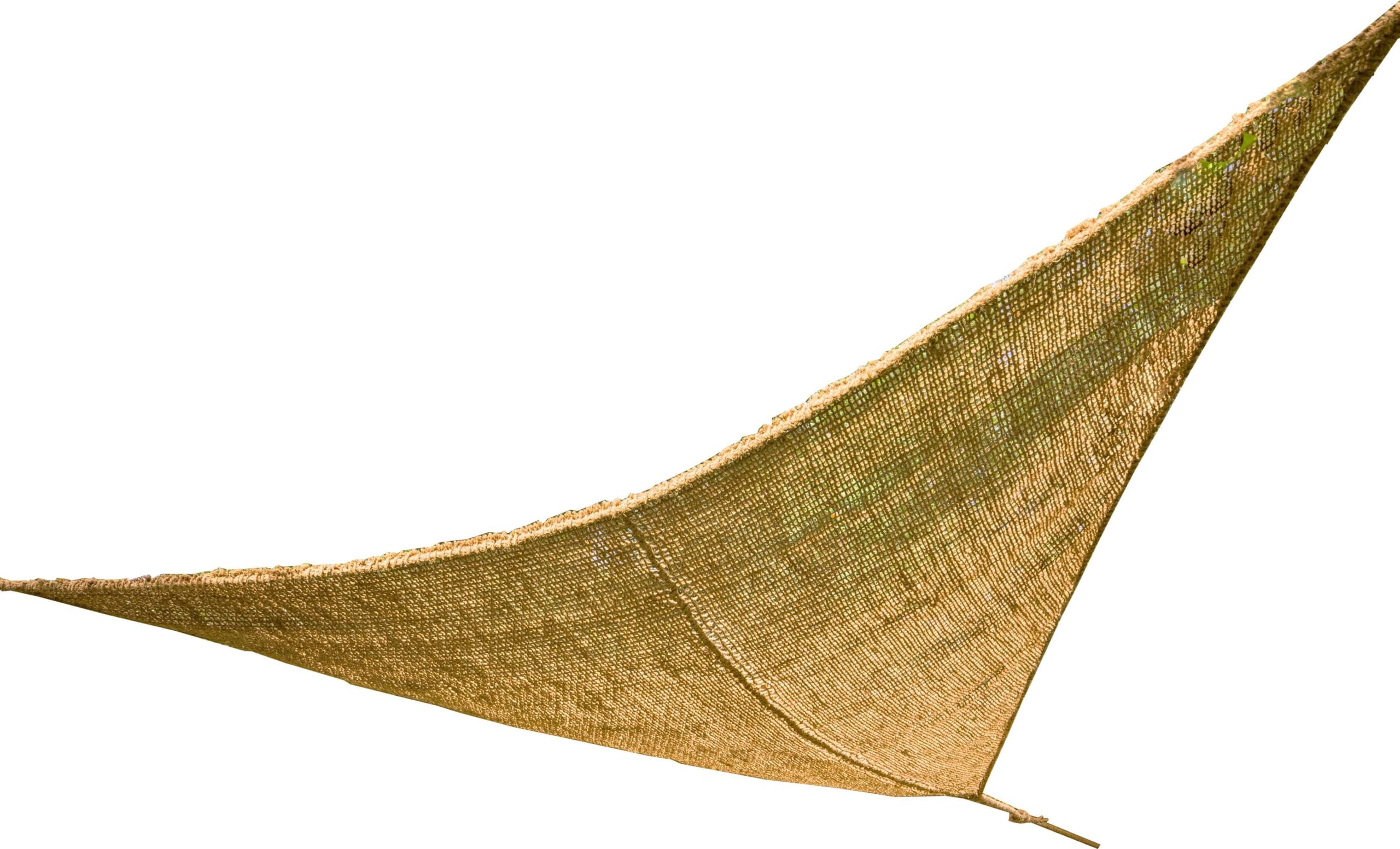 JARDILINE Ombrière Naturelle en Fibres de Coco Triangulaire 3,​50 m