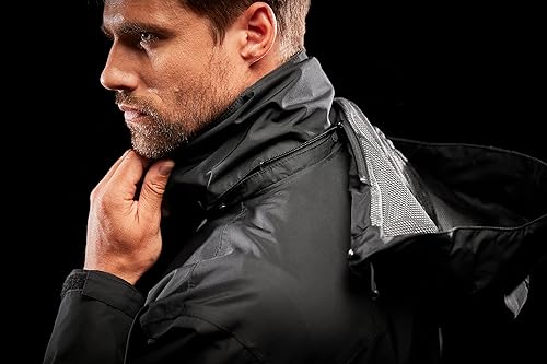 Miniatura 4 de Helly-Hansen Workwear Manchester - Chaquetas impermeables para hombre con cuello alto y capucha desmontable, 3 bolsillos con cremallera