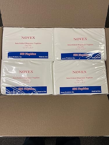 Miniatura 2 de Servilletas dispensadoras entrelazadas, de una sola capa, blancas, 12.88 x 8.5 pulgadas abiertas, 6.5 x 4.25 pulgadas plegadas, 12 paquetes de 500
