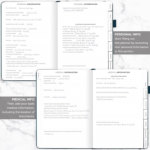 Vista 62 de Clever Fox Planificador de fin de vida - Organizador de arreglos finales para beneficiarios, preparación de testamentos, últimos deseos y Verde