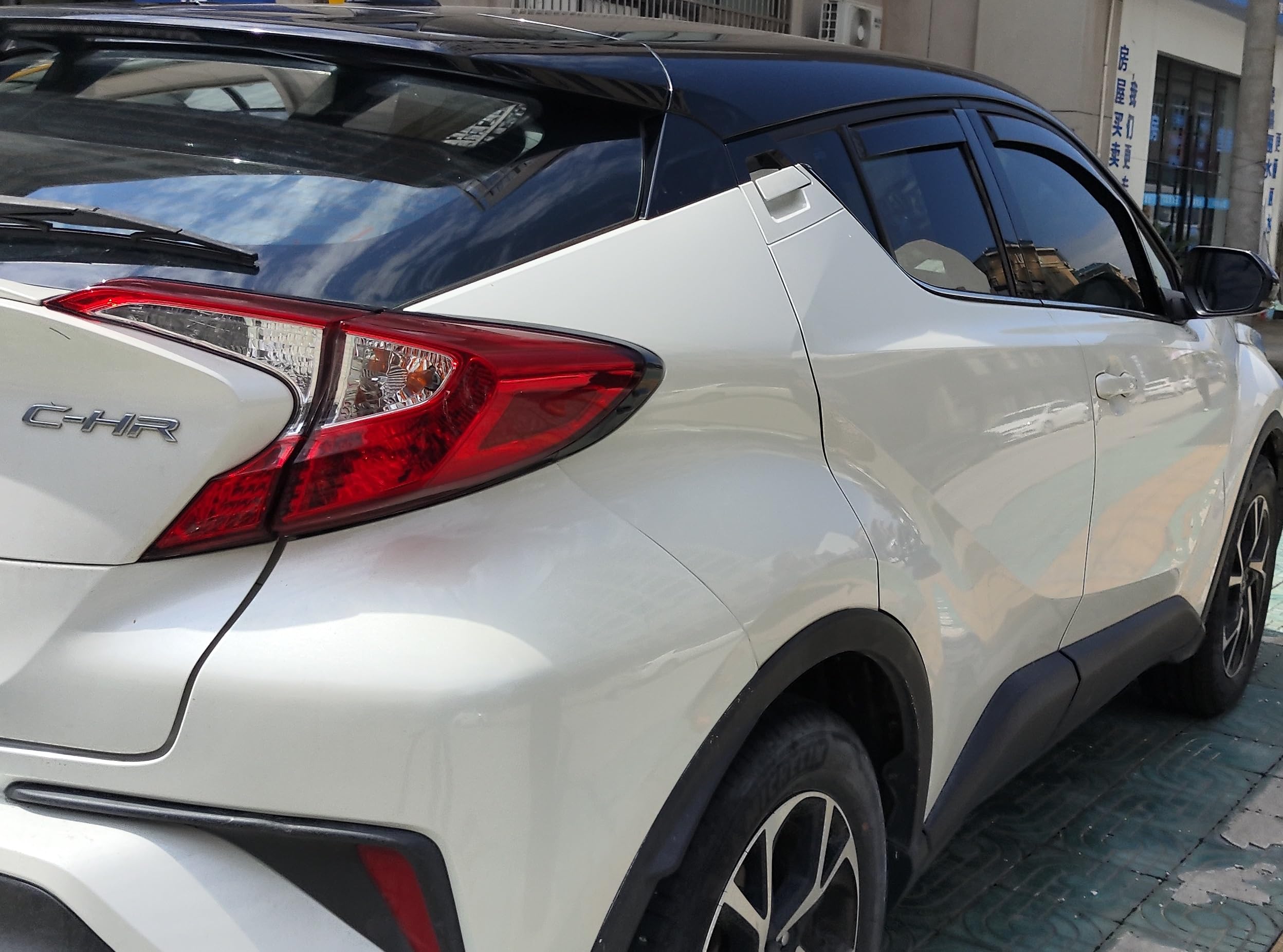 Kit 4 Deflettori Aria Nero Fumé Trasparento Antivento per Finestrini Laterali Anteriori e Posteriori Compatibile con Toyota CHR C-HR 2016-2024