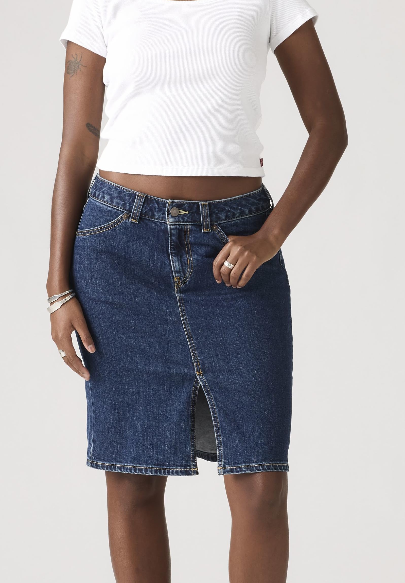 Levi's Damen Low Midi Skirt Rock (1er Pack)
