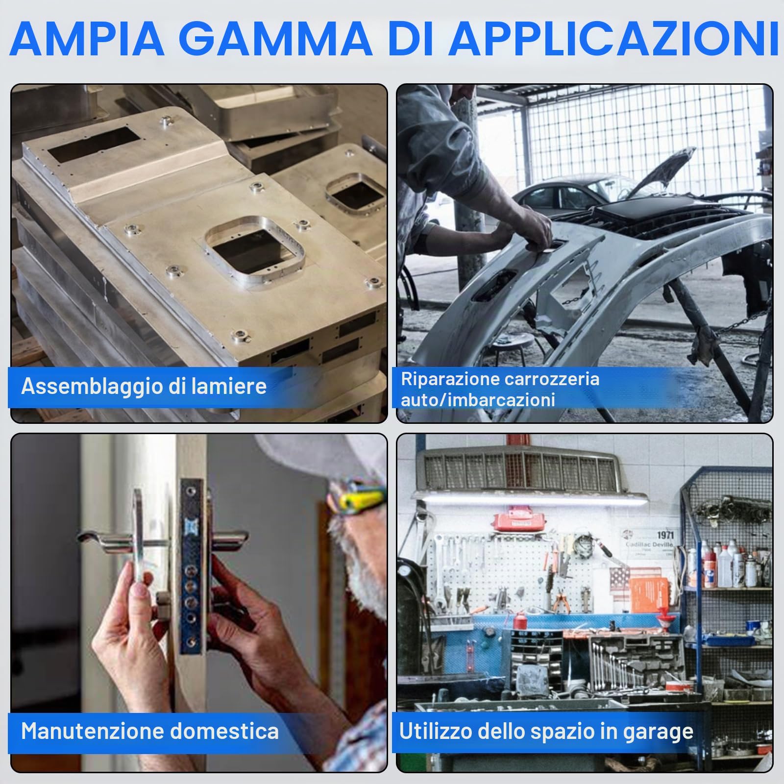 FreeTec 436Pz Rivettatrice per Inserti Filettati, M3 M4 M5 M6 M8 Kit Rivettatrice Manuale Dadi Filettati, Pinza Pistola Rivetti Filettati con Mandrini per Riparazione Mobili Rimorchio Auto Telaio Tubi