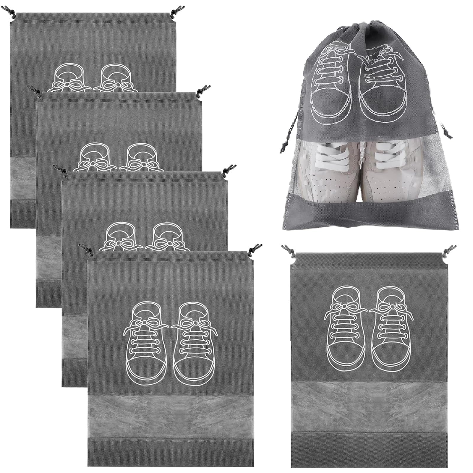 10 Schuhbeutel Mit Sichtfenster - Staubdicht & Wiederverwendbar In Rosa