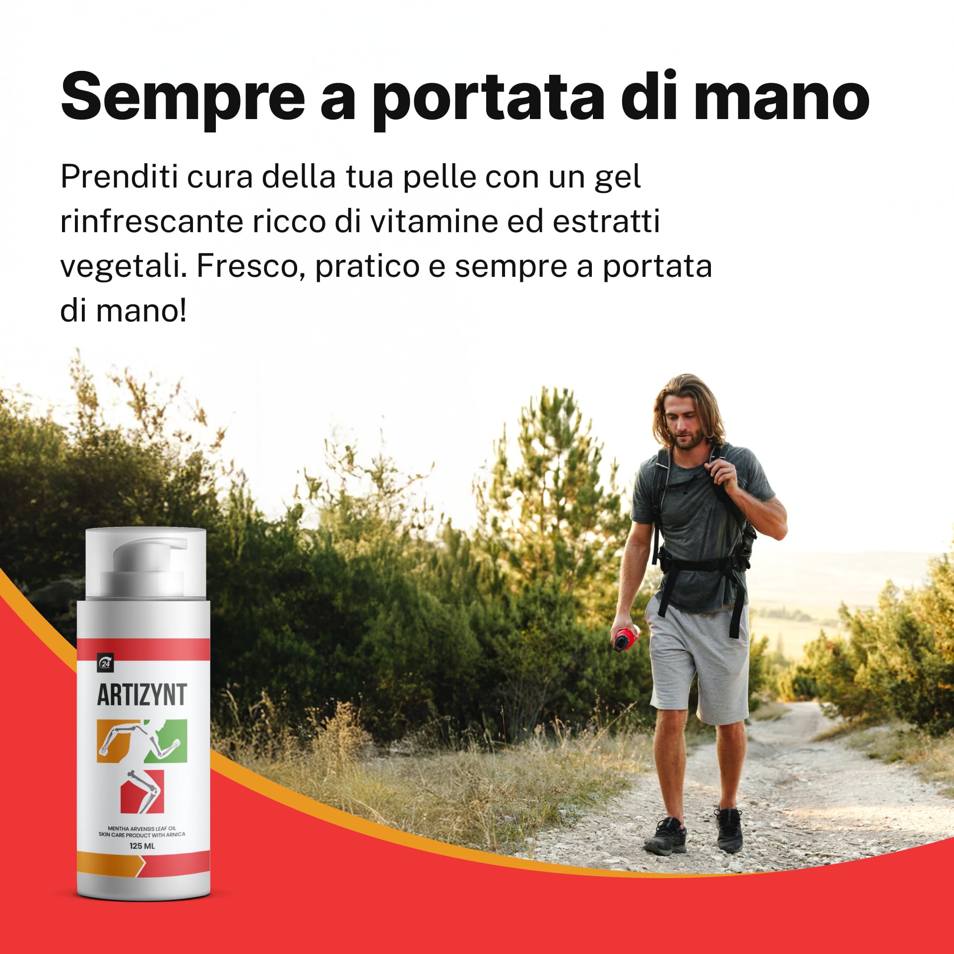 Crema per la cura della pelle con olio di foglie di Mentha Arvensis e arnica, 125 ml (3+2 gratis)