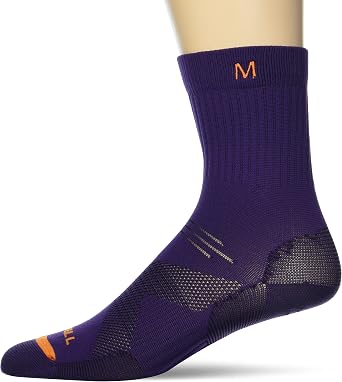 Merrell unisex-adult Mens and Womens Trail Running Lightweight Socks - Anti-slip Heel and Breathable Mesh