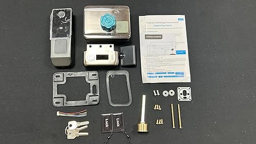 Miniatura 6 de Cerradura de puerta inteligente 5 en 1 toque de huellas dactilares, aplicación Tuya remota, teclado PIN, tarjeta IC y llave  Cerradura de puerta de