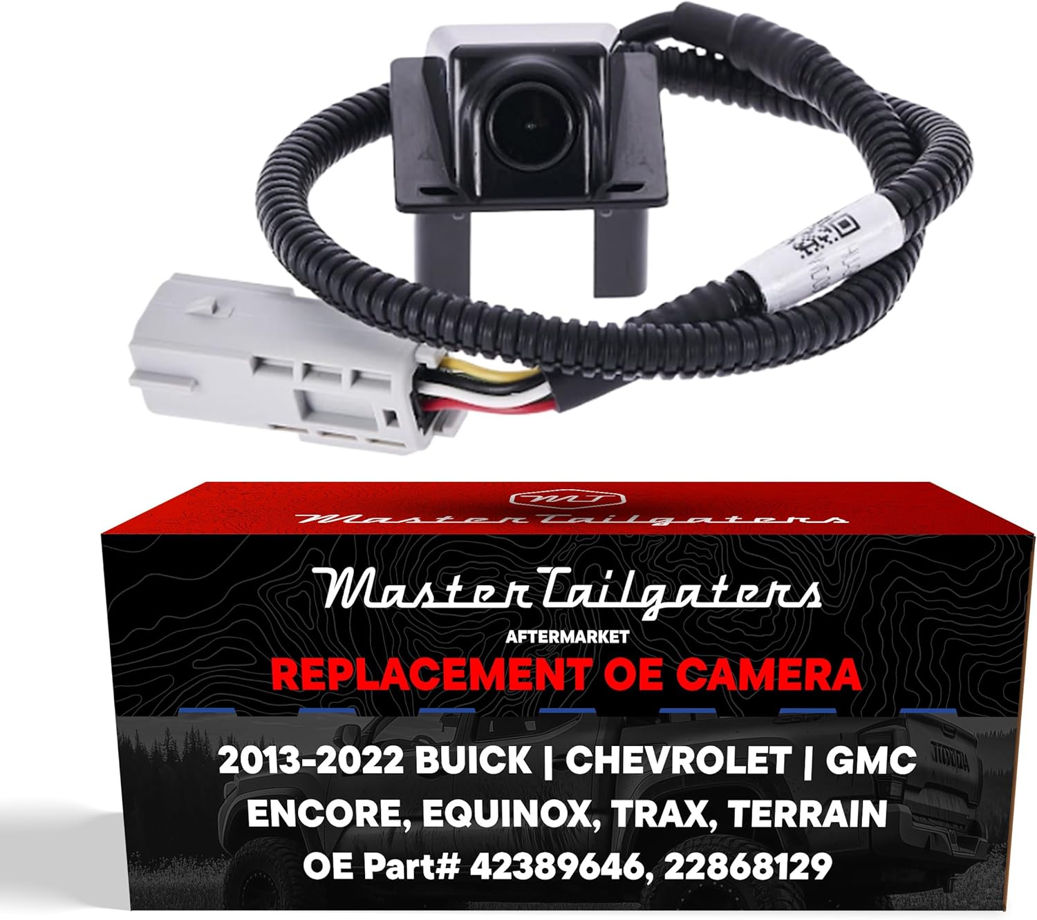 Master Tailgaters Replacement for Buick Encore (2013-2022) / Chevrolet Trax (2013-2022), Equinox (2014-2015) / GMC Terrain/Terrain Denali (2014-2017) Backup Camera OE Part # 42389646, 22868129
