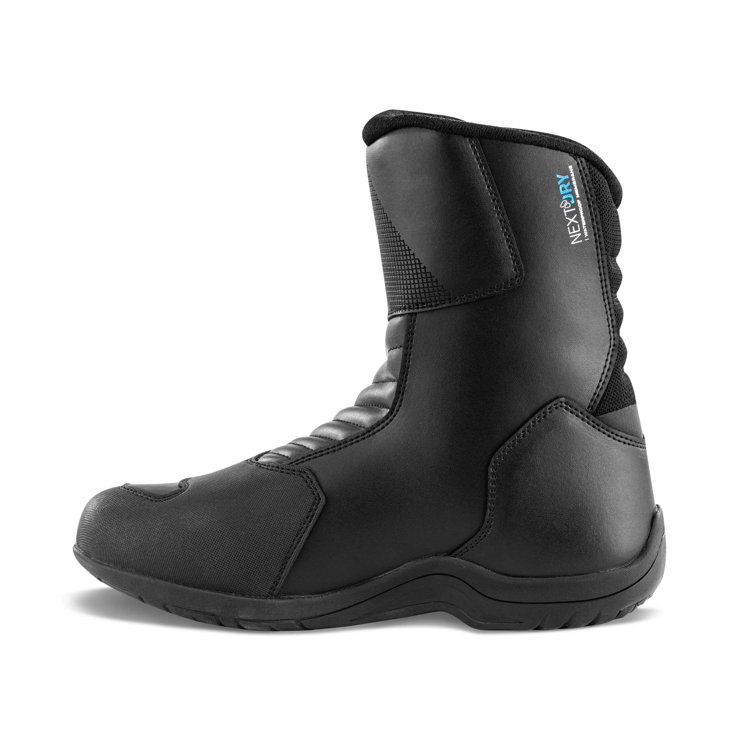 SHIMA Fusion WP Chaussure Moto Femme Cuir Imperméable Homologué Bottes Protection Chevilles Fermeture Velcro Semelle Antidérapante Toutes Saisons Trail (Femmes, Noir, 40)