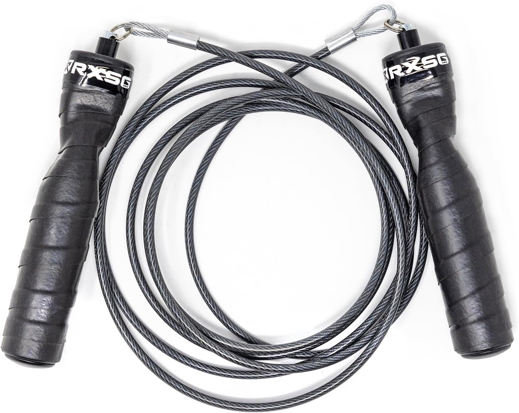 Jump Rope - Black Ops Ergonomic Handles with Trans Black Cable Buff 3.4 | Jump Smart Weighted Speed Rope for Sports & Fitness, MMA, HIIT, Cardio Workout