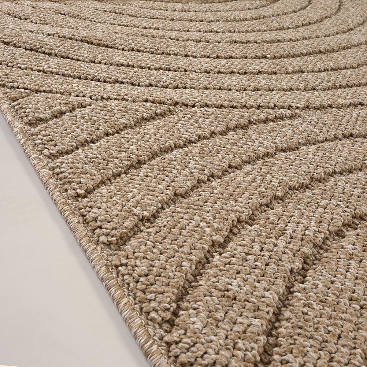 the carpet Cairo – Tapis d’extérieur résistant aux intempéries, Aspect Jute Naturel avec Boucles, Durable, Facile d’Entretien, pour Balcon, terrasse et Jardin, 160 x 220 cm