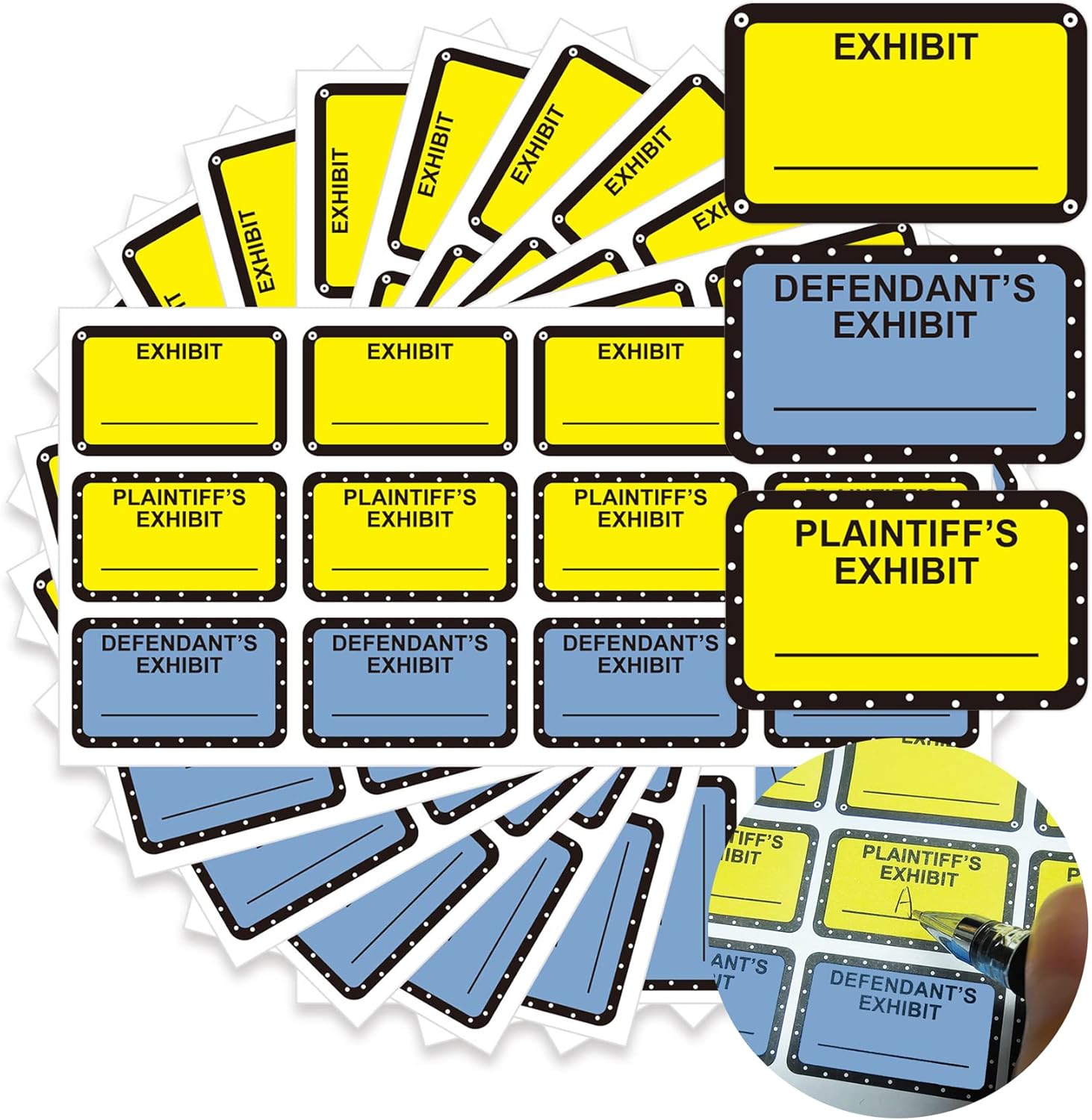 Exhibit Stickers Etiquetas de exposición (2,54 x 4,4 cm, 600 unidades