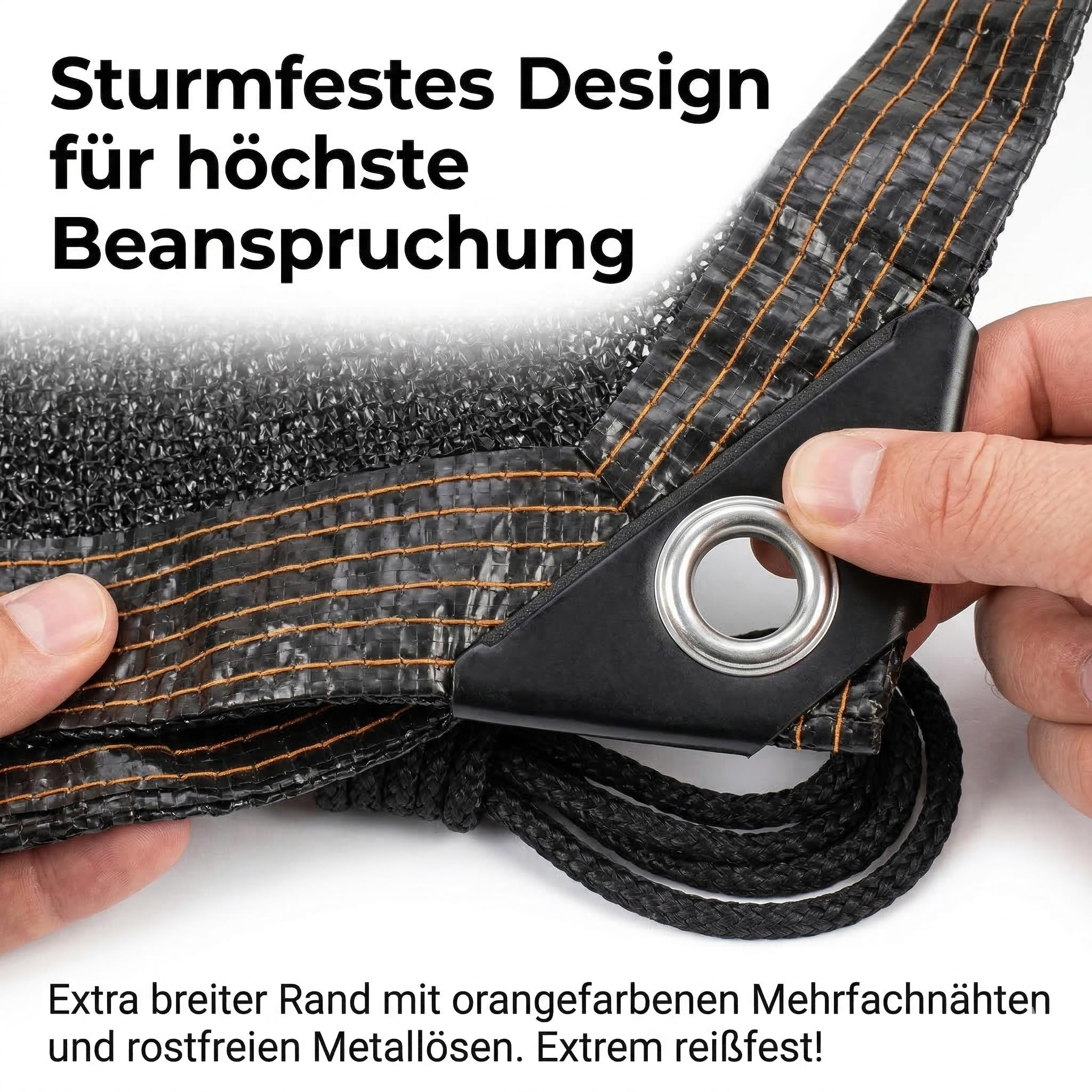 Trampolin Sonnenschutz AbdeckungØ305 cm(10ft). Reißfestes 80g/m²PE Sonnendach für 8 Stangen. Luft- & wasserdurchlässiges Sonnensegel gegen Wassersäcke. Inklusive 80cm Seile