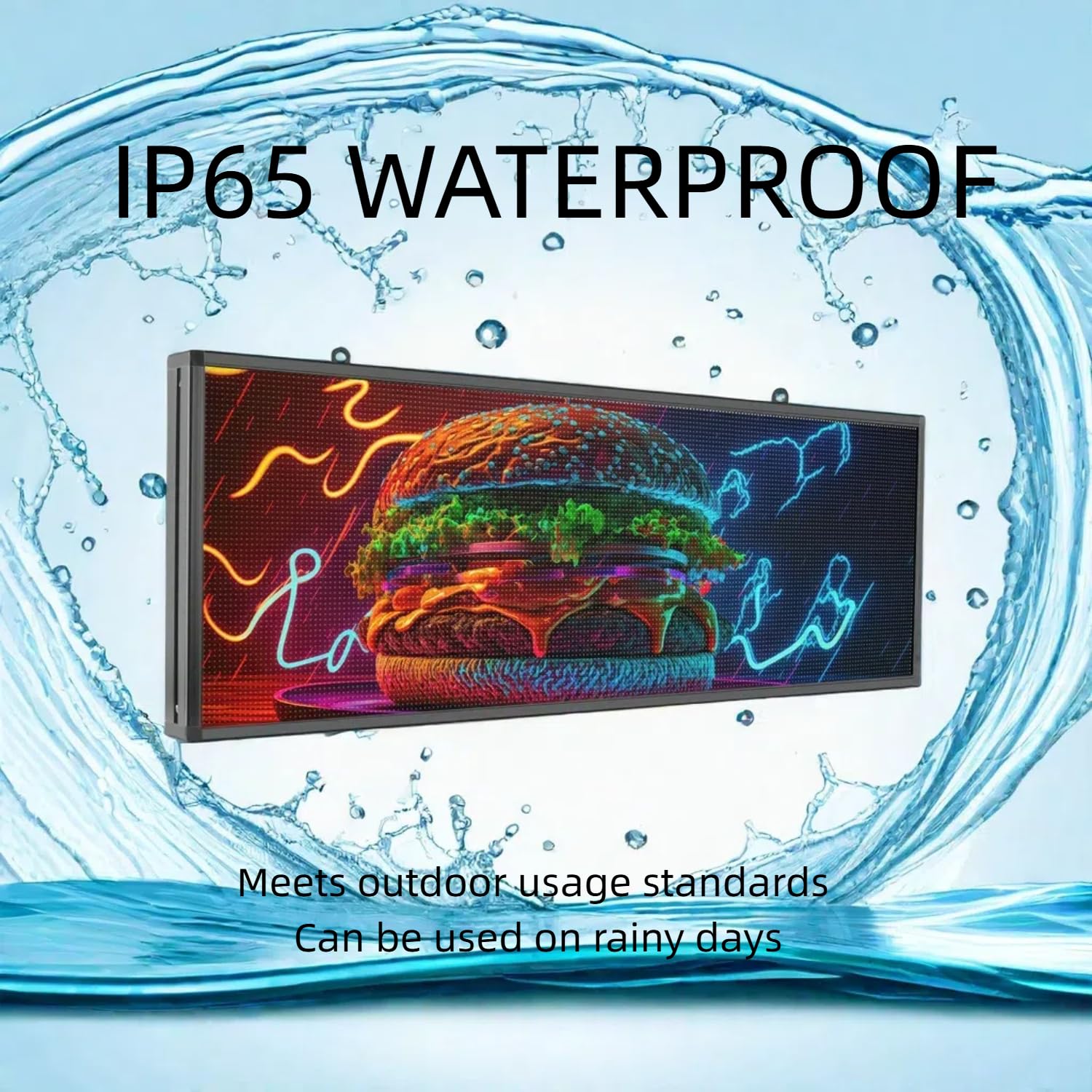 P6 - Señal LED programable con soporte de imágenes y videos, control WIFI y USB, pantalla LED impermeable IP65 para exteriores, tablero de visualización digital de ticker deportivo, carteles