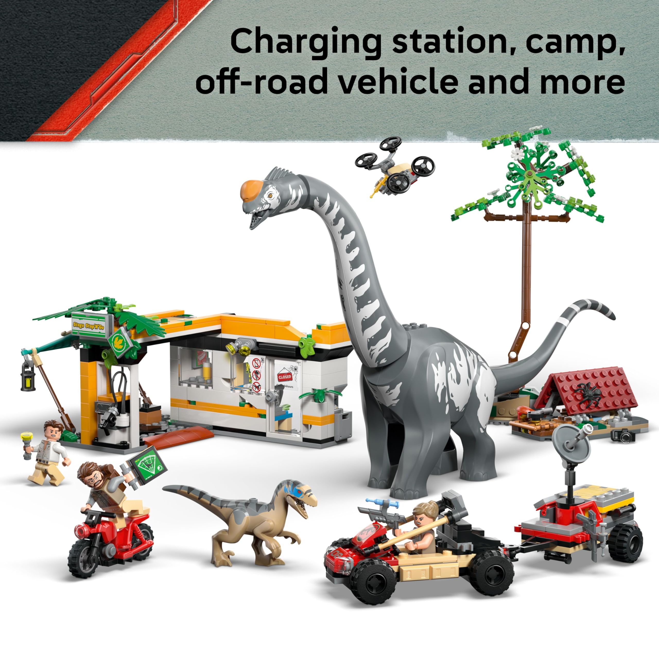 LEGO Jurassic World Raptor & Titanosaurus: Große Fährtensuche - 76973 LEGO Raptor & Titanosaurus mit Polybag-Geschenk, Jurassic Park Set Dinosaurier ab 7 Jahre - Neuheiten 2025