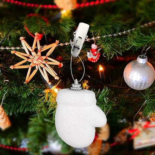 Miniatura 4 de Beavorty 100 piezas de clip de flores de Navidad, guirnalda de Navidad chapada en primavera, decoración de árbol de Navidad, adornos