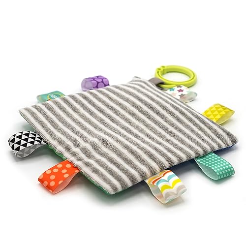 Miniatura 3 de Taggies Juguete sensorial calmante arrugado con papel de bebé y chirriante, mapache Harley, 6.5 x 6.5 pulgadas