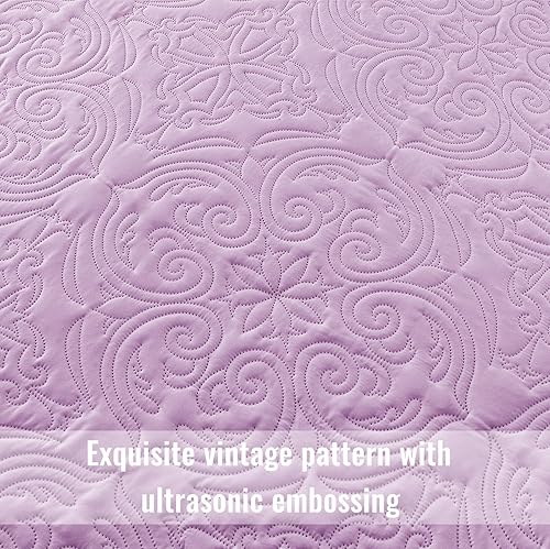 Miniatura 10 de Exclusivo Mezcla Juego de ropa de cama tamaño Queen, edredones ligeros de tamaño Queen vintage con fundas de almohada, colchas suaves para todas las