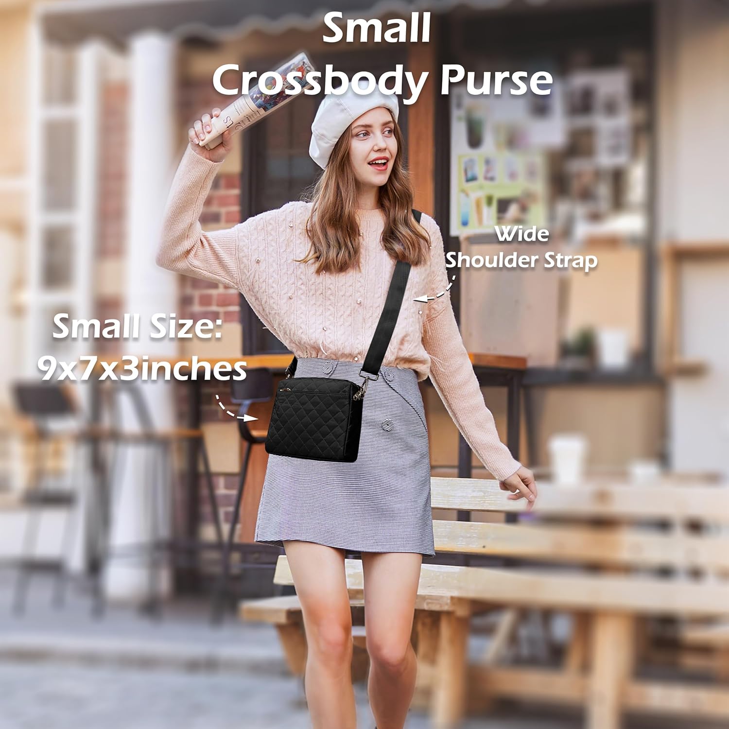 KALIDI Small Women's Crossbody Handbags Quilted Crossbody Bags for Women Ladies Lightweight Puffer Shoulder Purse | Small, for Women, Ladies, Lightweight, Puffer - Image 3