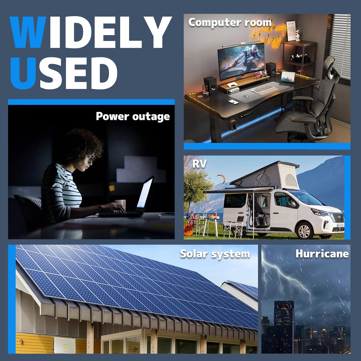 2000W Sump Pump Backup Battery System, Automatic Switching to Battery Inverter Power, Professional Backup System in Case of Power Failure, Pure Sine Wave Output