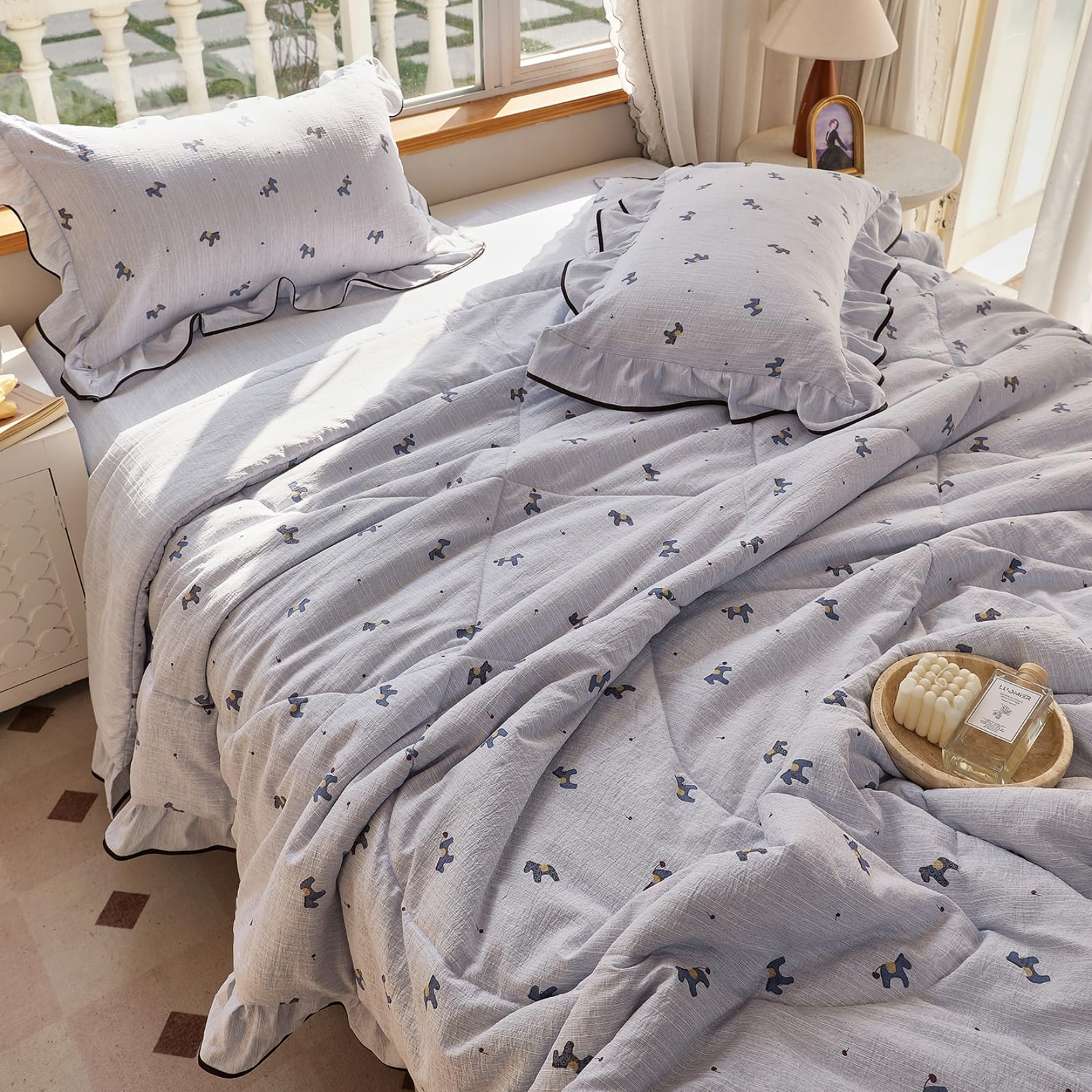 Odot Edredón Sin Funda 2.5 TOG Single A King (Caballo,180x220cm) | Relleno Nórdico Verano Edredón Ligero y Transpirable Lavable a Máquina y Secado Rápido para las Noches Cálidas de Verano