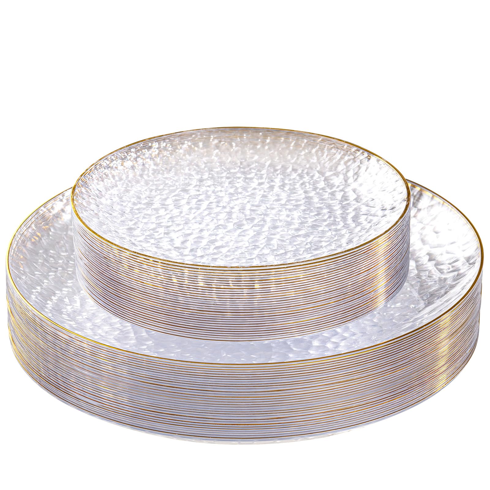 Blue Hammered Plates - 36 Piece Set -17