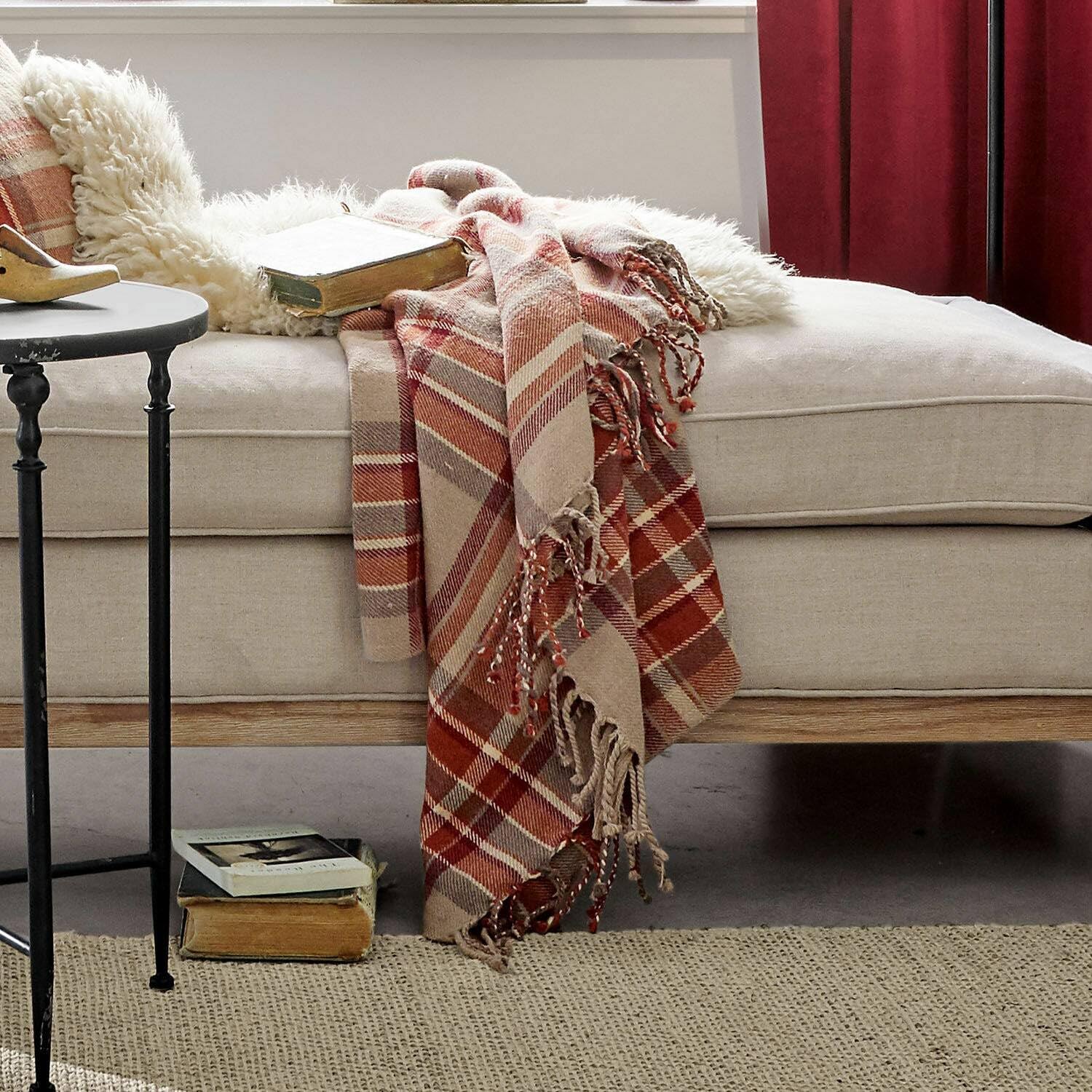 Loberon Plaid Reidous, Trendiges Grobstrick-Muster, Produktbild-Vorschau 4