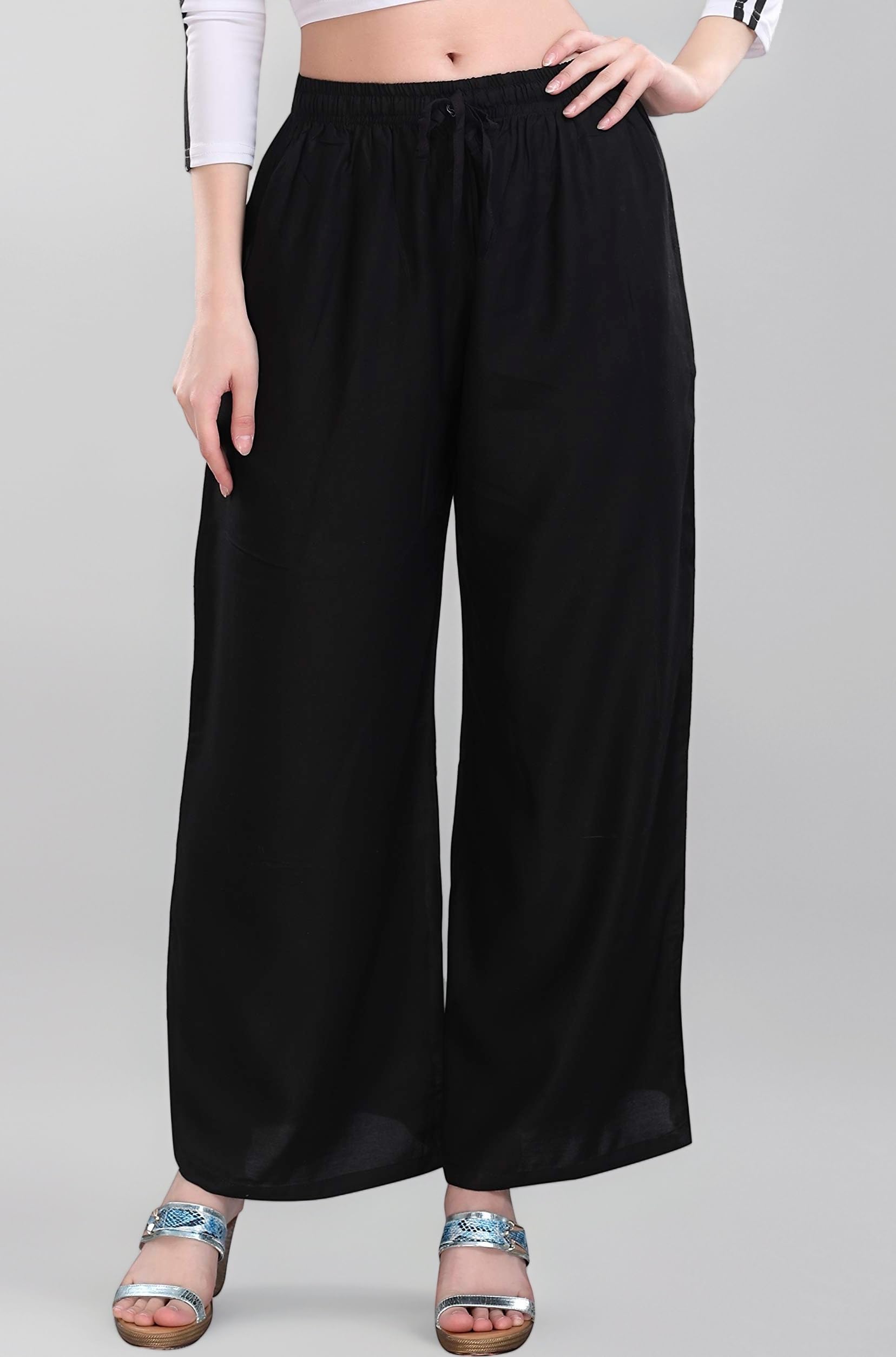 Women's and Girls Cotton Reyon Regular Fit Palazzo Pants - Available Size - L, XL, 2XL, 3XL
