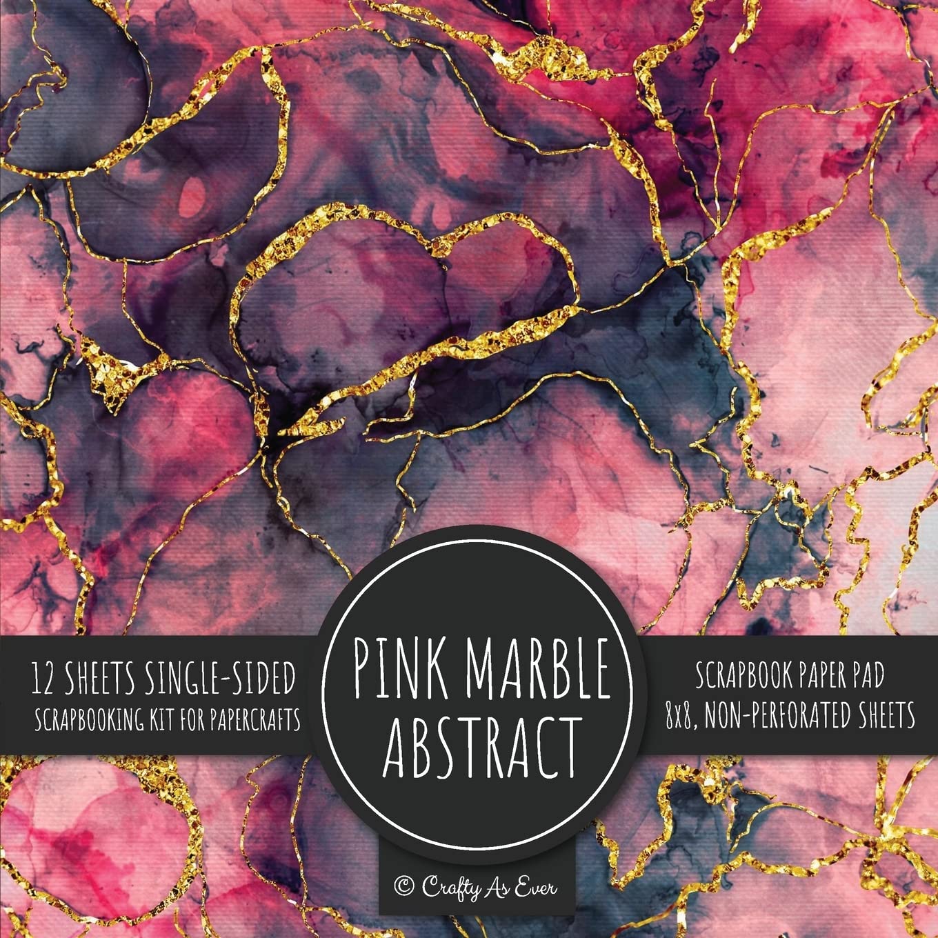 Pink Marble Abstract Scrapbook Paper Pad: Texture Background 8x8 Decorative Paper Design Scr