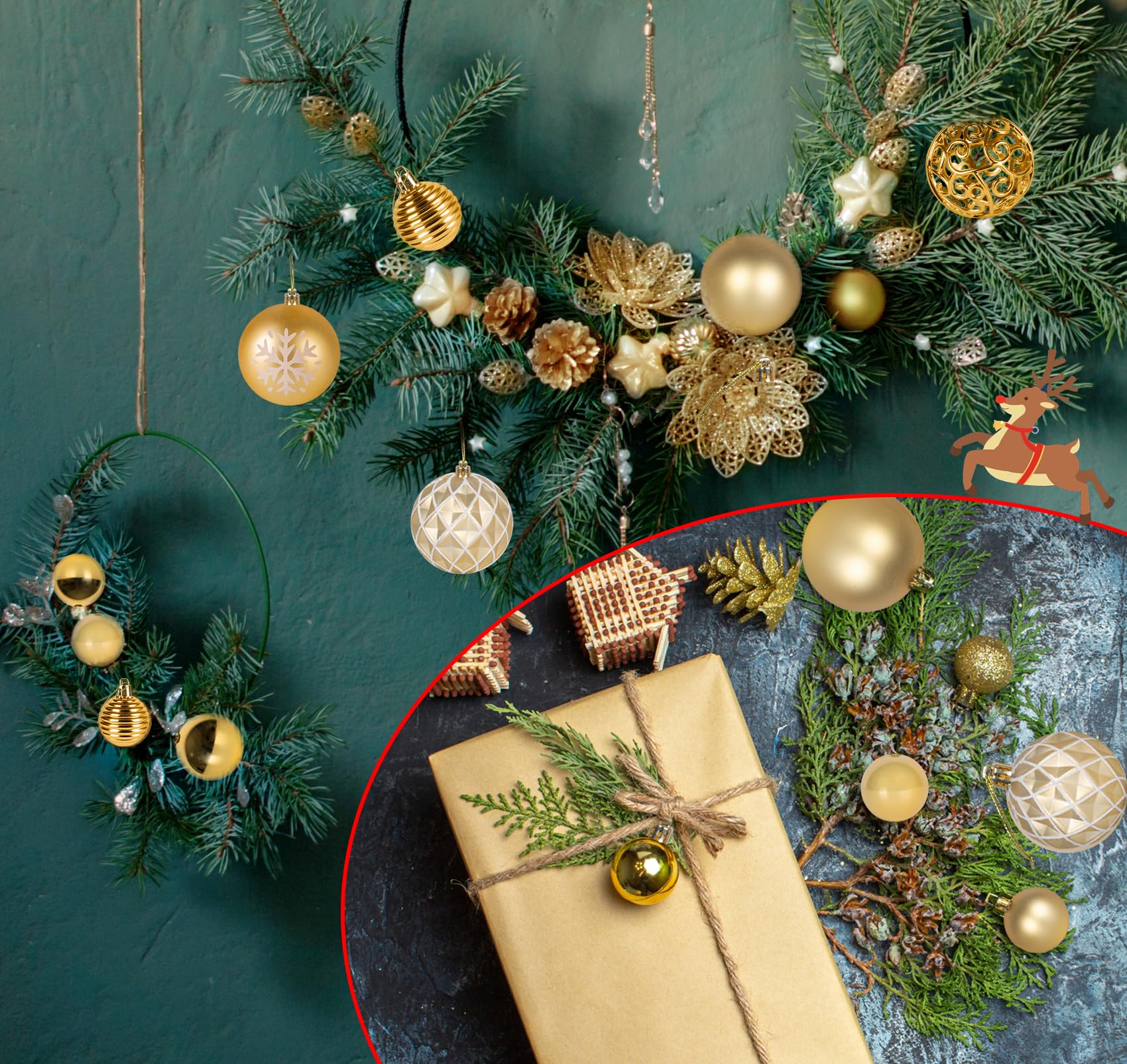 Set van 50 Onbreekbare Kerstballen Roze Mix | Alles in Wonderland