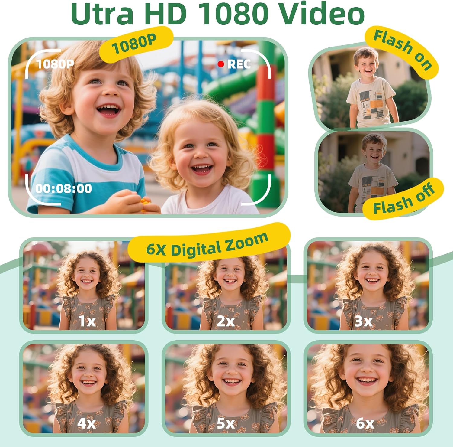 ORGSTA Kids Instant Print Camera for Boys and Girls 1080P HD Toddler Digital Camera with 3 Rolls Print Paper&32G Card, Christmas Birthday Gift Toys for Age 3-16 Kids Portable Travel Digital Camera Toy - Image 5