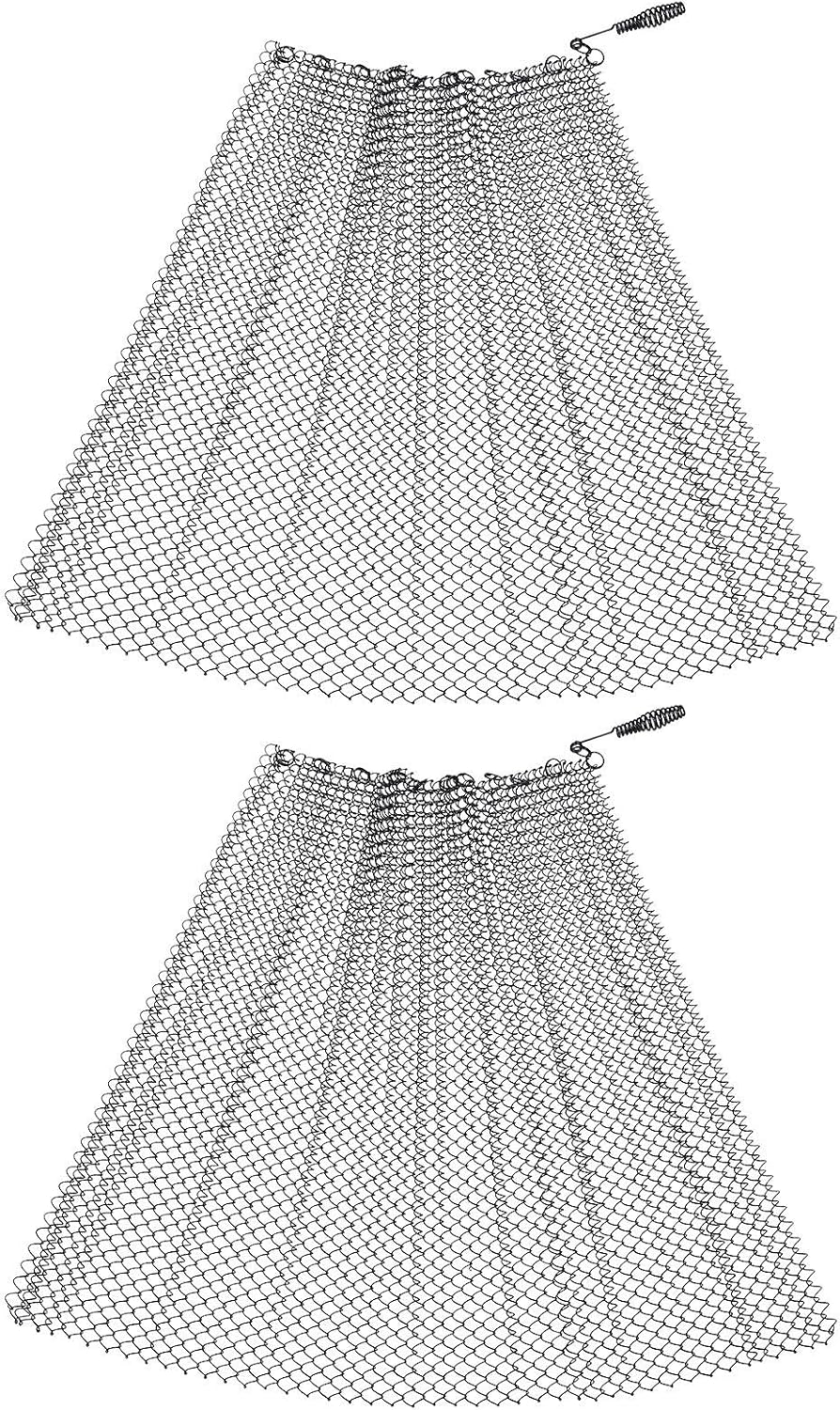 2pcs Fireplace Mesh Screen Curtain 24x20 Inches Metal Fire Pit Accessory with Heat Resistance and Comprehensive Protection for Indoor Modern Fireplaces