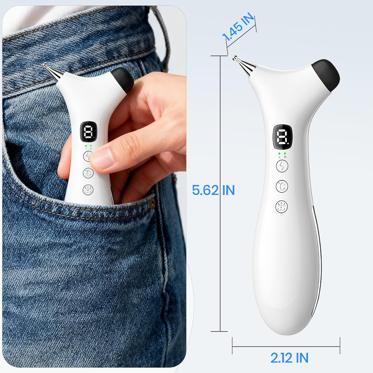 Dyhodu 3-in-1 TMJ Massager Pen, Portable Jaw Relief Device Meridian Massage Tool with Heat Vibration - Image 7