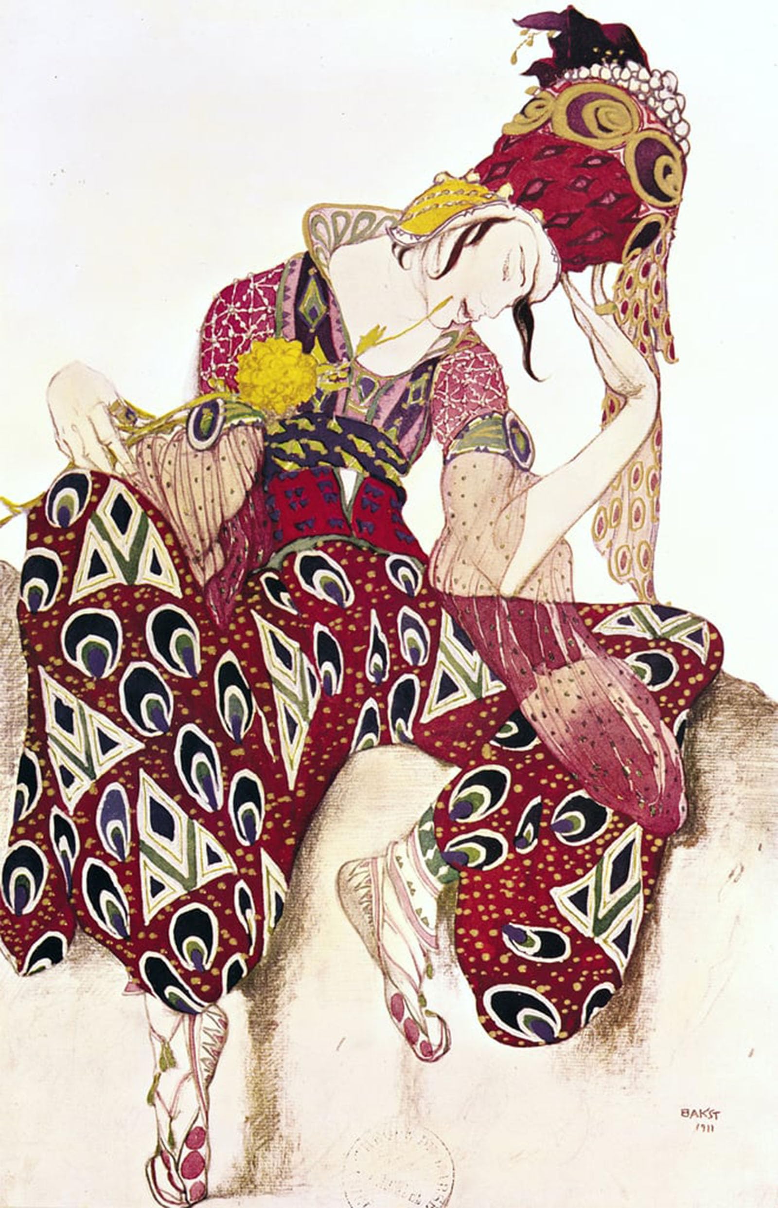 Posteriik No Frame Famous Animal Posters Vintage Picture Canvas Painting Picture For Nijinsky In The Ballet Poster By Leon Bakst Modern Wall Decor For Home Decor 60X90cm
