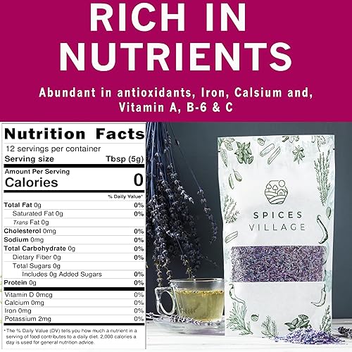 Miniatura 5 de SPICES VILLAGE Lavanda, cogollos de lavanda seca, 2 onzas, té de hierbas, popurrí, confeti de boda, almohada, Kosher, sin gluten, vegano, sin OMG,