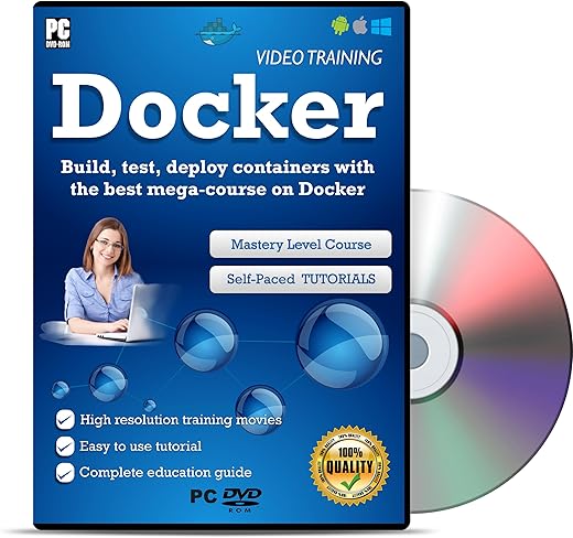 Mastering DOCKER Training Tutorial Video DVD – Fast Learning Self-Paced Tutorial High Quality Training Videos with Examples | No Subscription…