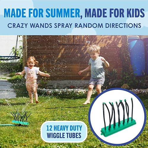 Miniatura 2 de BACKYARD BLAST Super Soaker - Rociador de césped para niños, juguetes para exteriores para niños, insertos de alambre en cada tubo para dirigir la