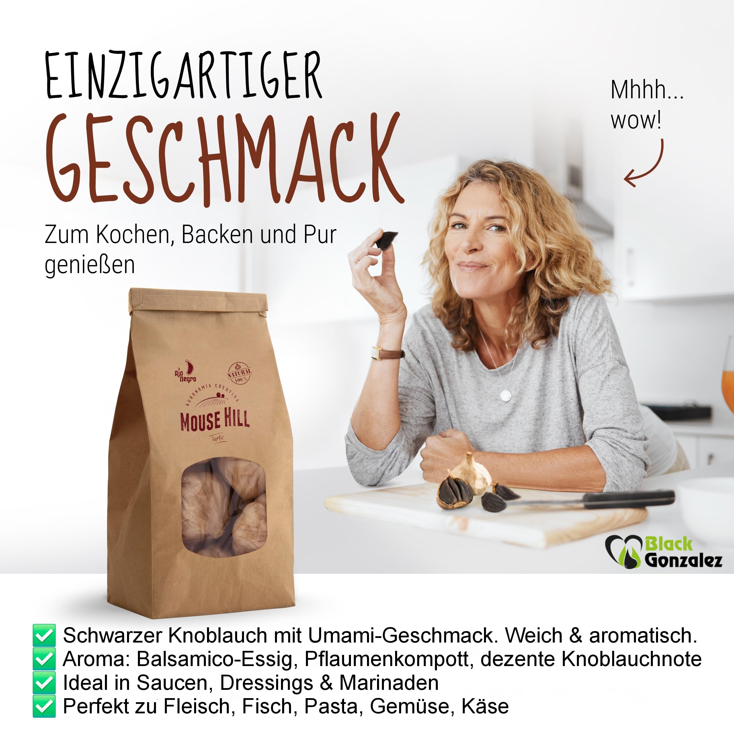 Schwarzer Knoblauch aus Spanien 10 Knollen 90 Tage fermentiert ohne Zusätze