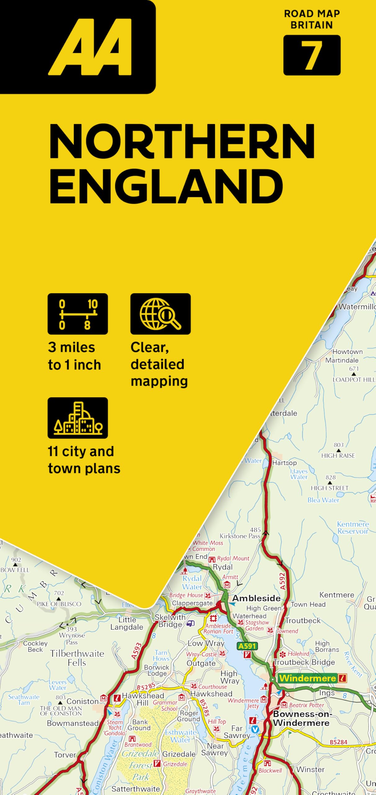 AA Road Map Northern England