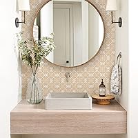 Vista 8 de Alwayspon Adhesivos de transferencia de azulejos de vinilo esmerilado para despegar y pegar, calcomanías autoadhesivas para azulejos de pared