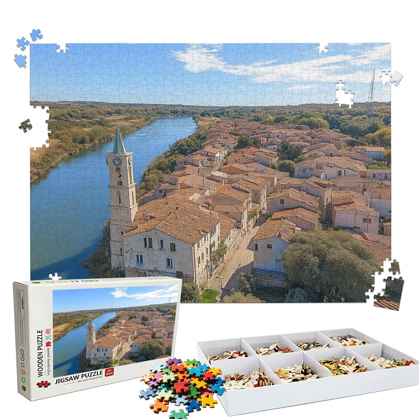 Puzzle 4000 Pezzi architettura paesaggio, Puzzle 4000 Pièces Challenge Impossible, Puzzles 141.5x87.5 cm Taglia Grande Adulti, Giochi Educativo per Famiglie, Idea Regalo Decorazioni Casa W3H-991