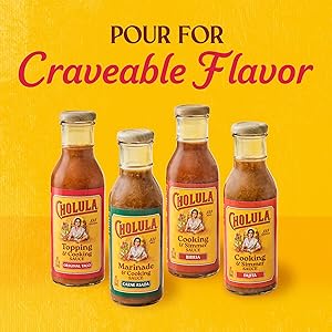 Cholula Marinade & Cooking Sauce, Carne Asada, For Carne Asada Tacos, Taco Salad, Steak Marinade and More, 12 fl oz