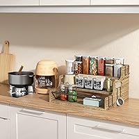 Vista 4 de 3-Tier Liquor Bottle Display Shelf, Bar Stand for Whiskey, Spirits, Coffee Syrup Rack Organizer, Countertop Wine Rack for Home, Mini Coffee Bar