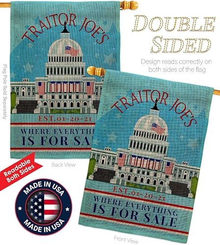 Miniatura 3 de FJB Flag Banderas de arpillera para casa de traitor de Joe, paquete de 2 unidades, para presidente político, demócrata, republicano, fiesta de té,