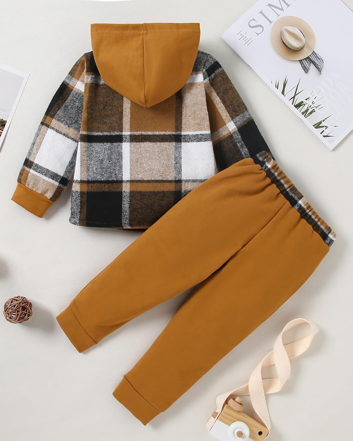 DISAUR Toddler Boy Clothes Baby Outfits, Little Boys Summer Letter Printed Short Sleeve with Pants 2PCS Clothing Set Yellow D 2-3T image 3 of 7 B0CD7VMG2S