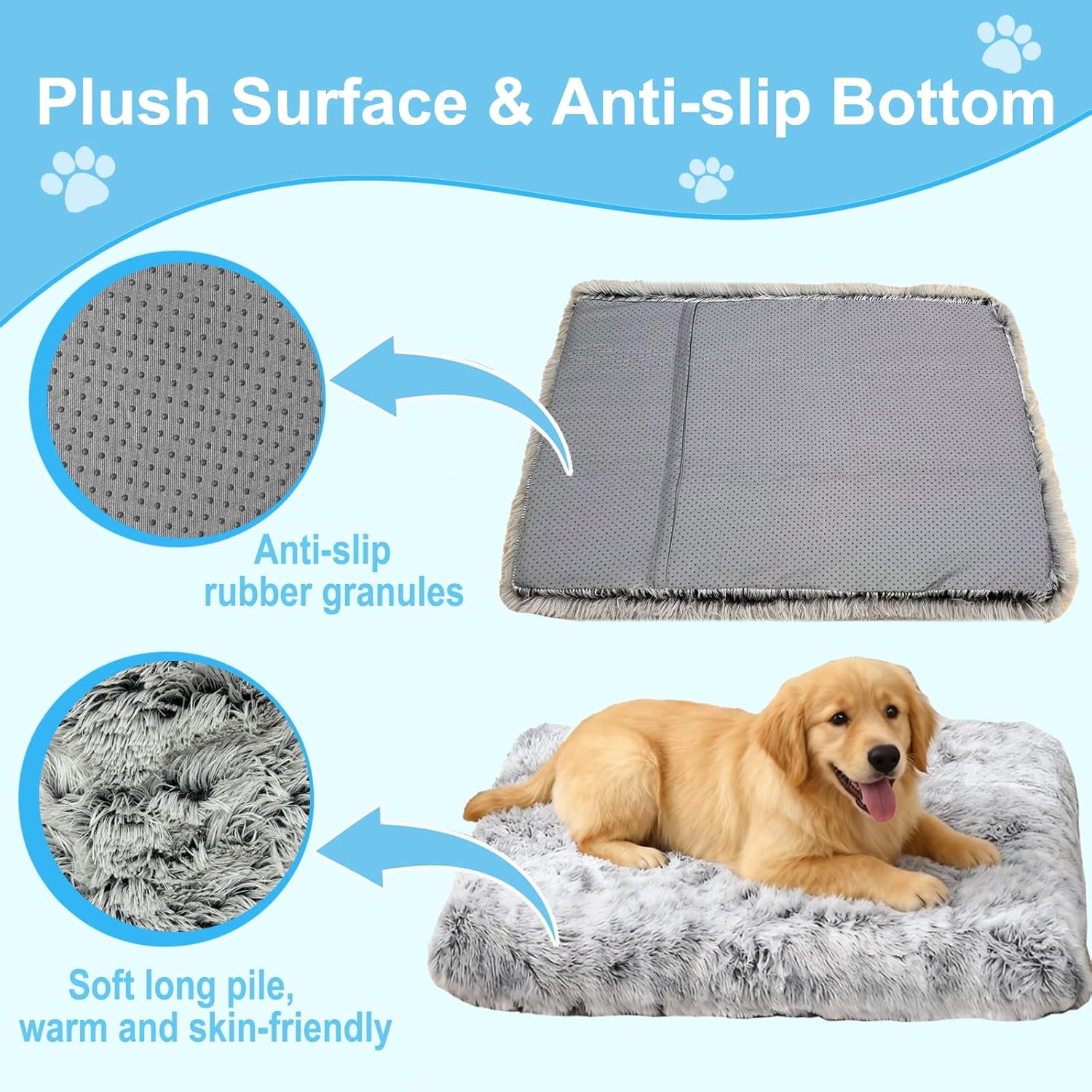 Medium Elevated Wooden Dog Bed Frame with Cushion, Raised Dog Couch Sofa 32½”x 24½” Up to 50lbs