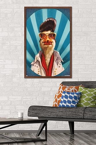 Miniatura 2 de Trends International Lucia Heffernan Art - Póster de pared de pato el rey, 22.375 x 34 pulgadas, versión enmarcada de caoba