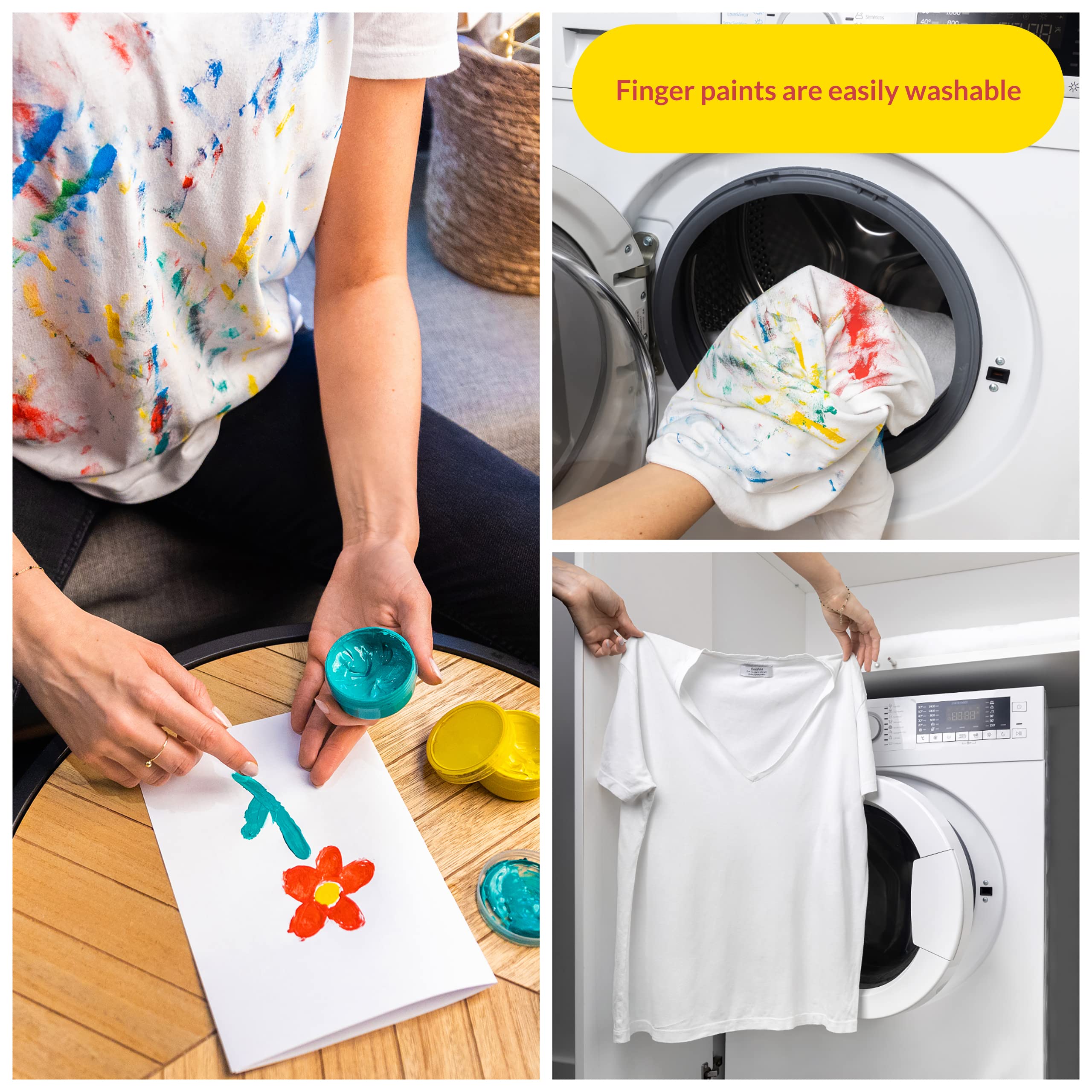 Peinture Au Doigt Pour Enfants CREATIVE DECO - Couleurs Intenses Et Lavables - 2 Variantes - Neuf - Fabriqué En Pologne
