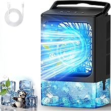 Portable Air Conditioners，Portable AC Small Air Conditioner Fan, Quiet Mini Evaporative Cooler with Handle