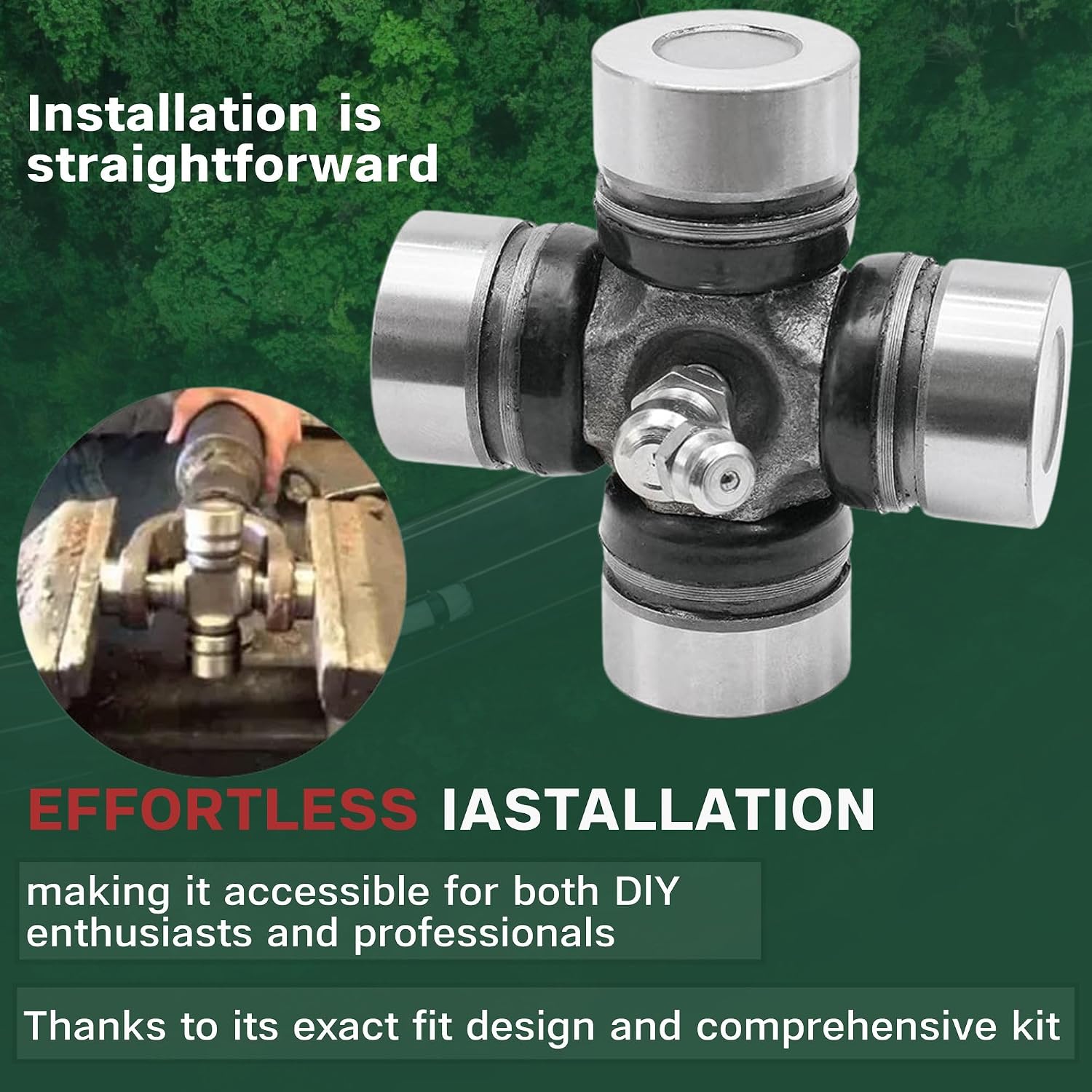 U Joint Kit Universal Joints Replacement fits Dodge Ram 1500 5.9L RWD 1994 1995 1996 1997, fits Dodge W250 5.2L 4WD 1992 1993, fits Dodge W250 5.9L 4WD 1992 1993 Rear Shaft Center Joint 1pc